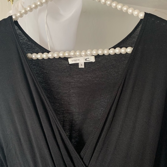 Vince Black V Neck Mini Dress - Picture 6 of 8